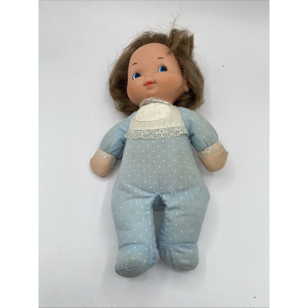 Mattel Lala Jingle Baby Nellie Doll Blue Eyes Brunette Body Chimes 1981 11"